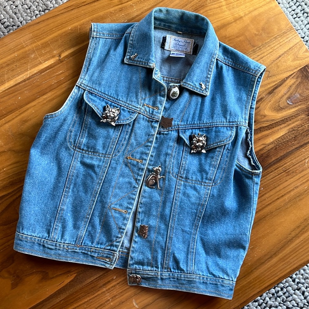 Unique Cat Denim Vest